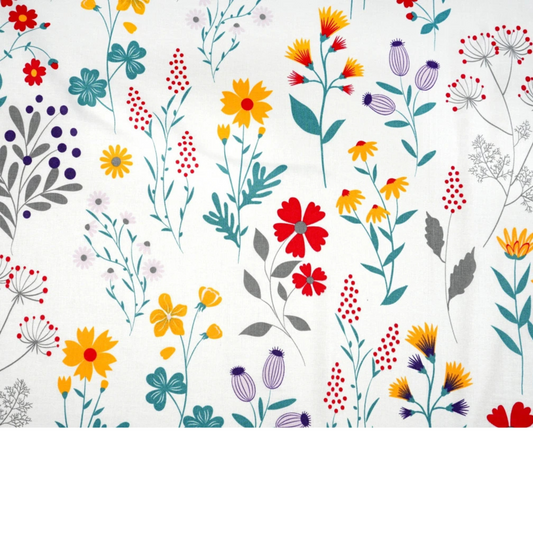 Tissu coton imprimé fleurs