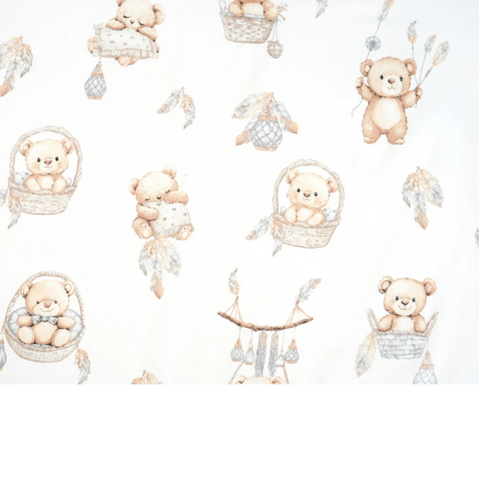 Baumwollstoff mit Teddybären