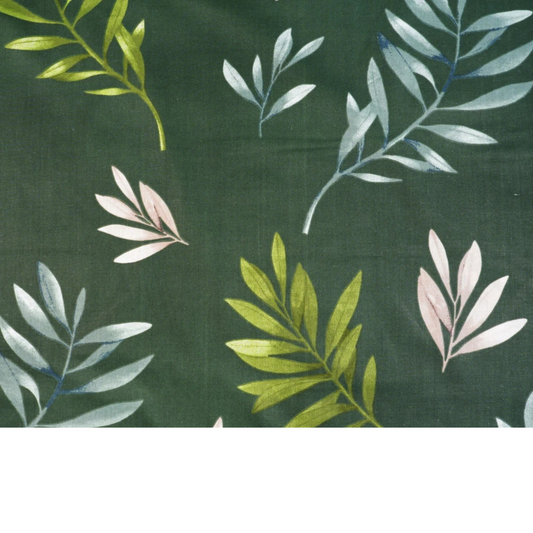 Tissu coton imprimé grandes feuilles