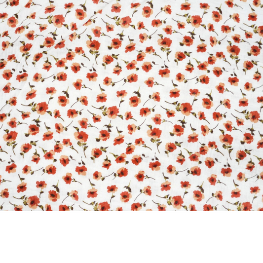 Tissu Double Gaze imprimé fleurs