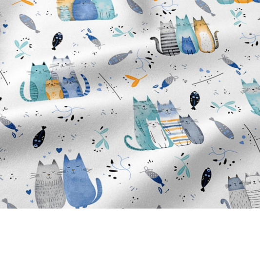 Tissu coton Motif chats
