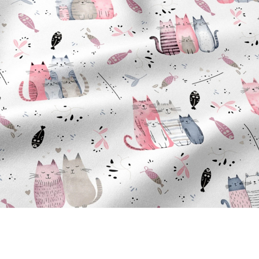 Tissu coton Motif chats