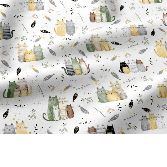 Tissu coton Motif chats