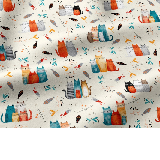 Tissu coton Motif chats