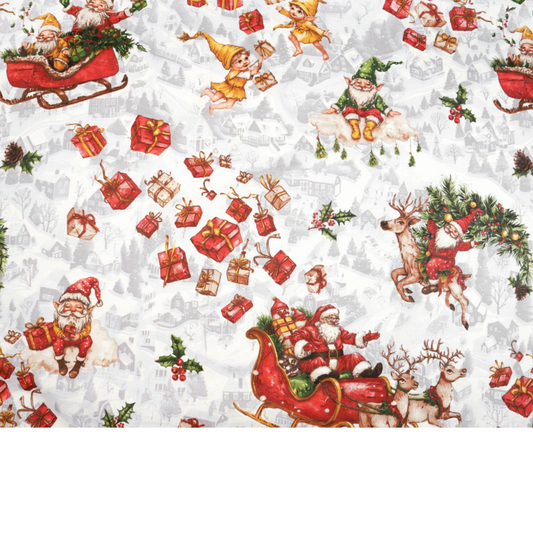 Tissu Coton Motif Noël