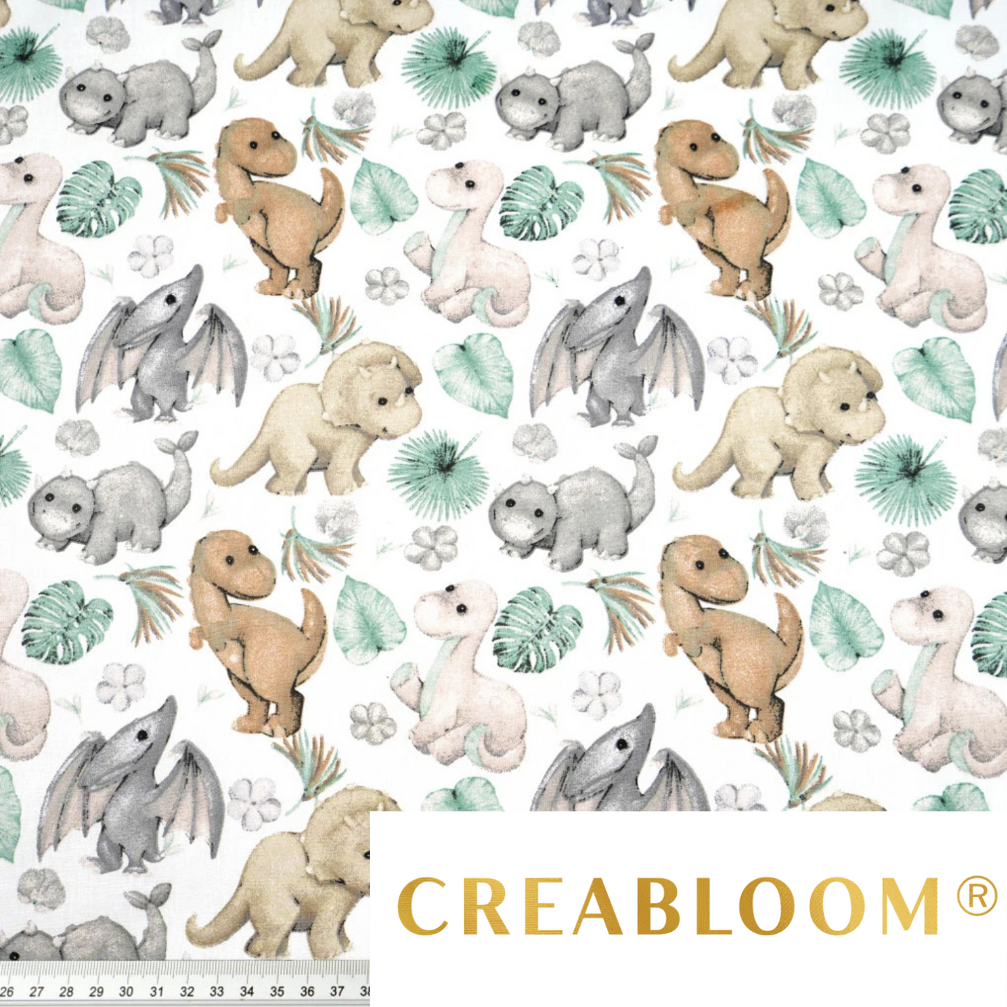 Tissu coton Motif dinosaures
