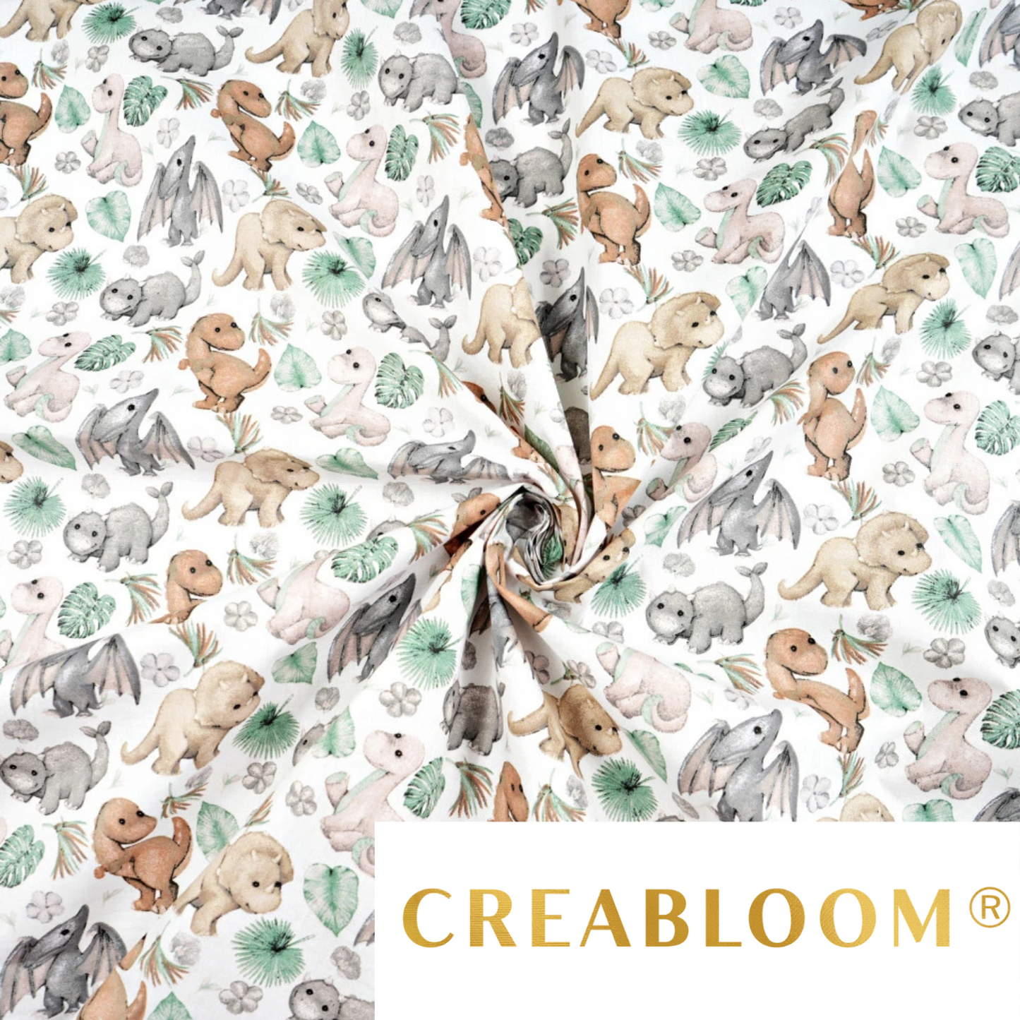 Tissu coton Motif dinosaures