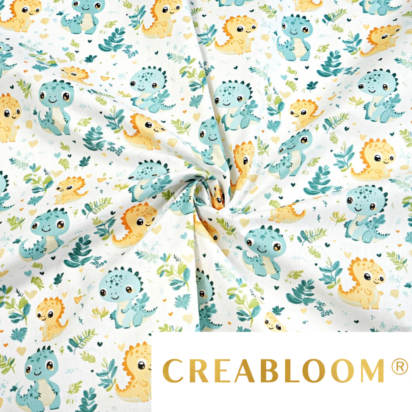 Tissu coton Motif dinosaures