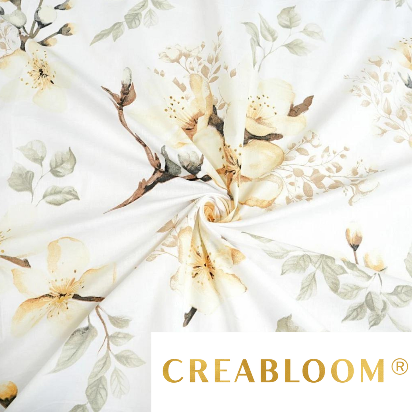 Tissu Coton Imprimé Grandes Fleurs