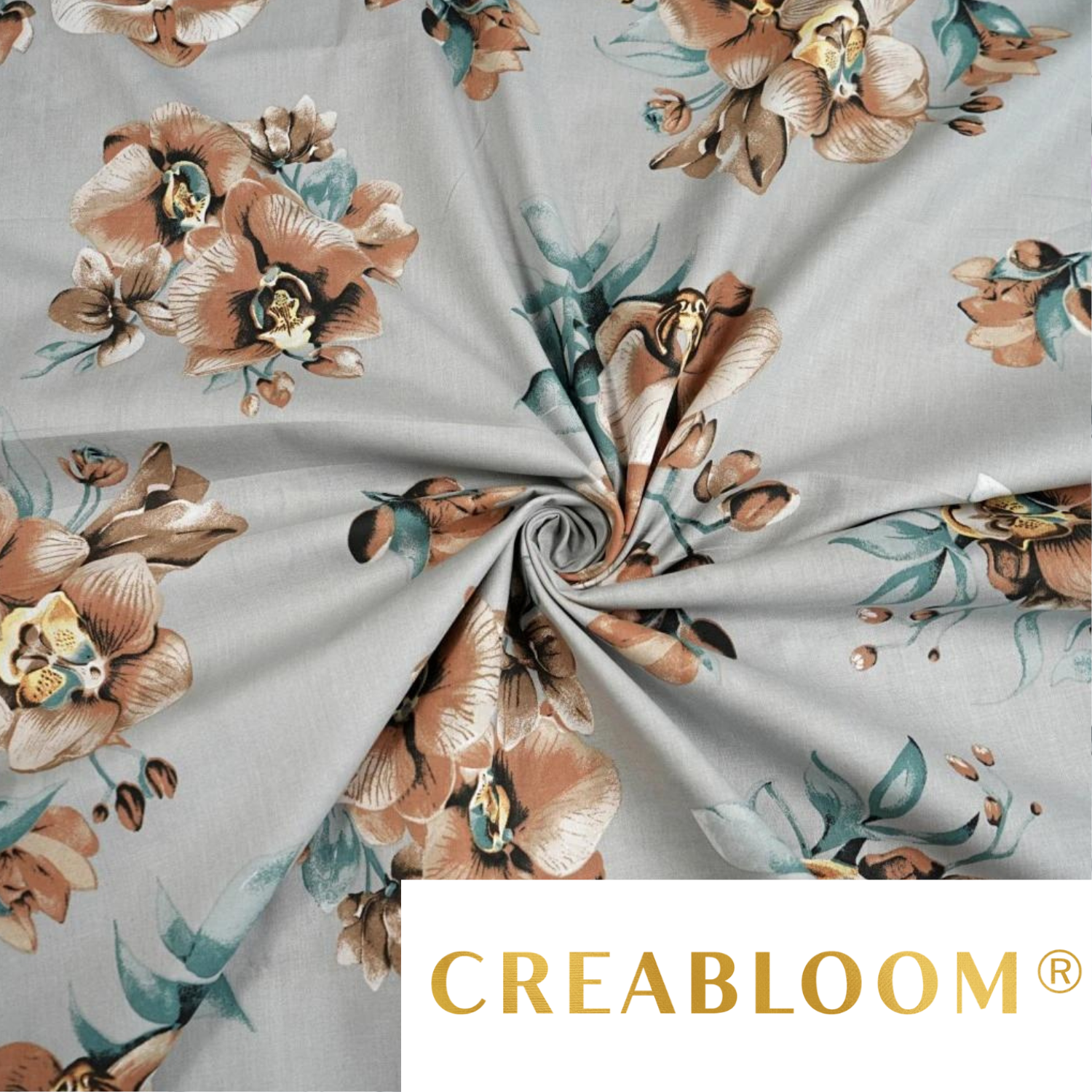 Tissu Coton Imprimé Grandes Fleurs