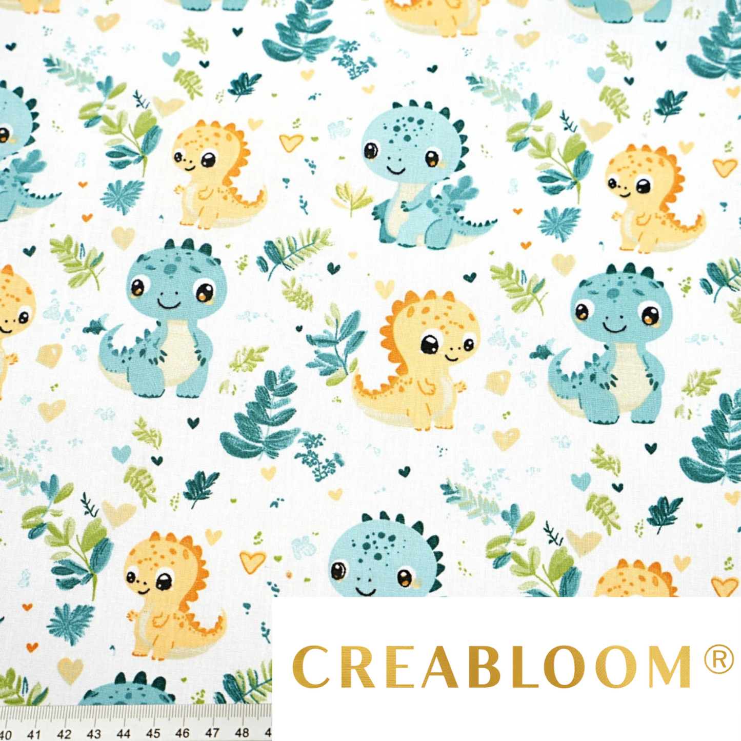 Tissu coton Motif dinosaures