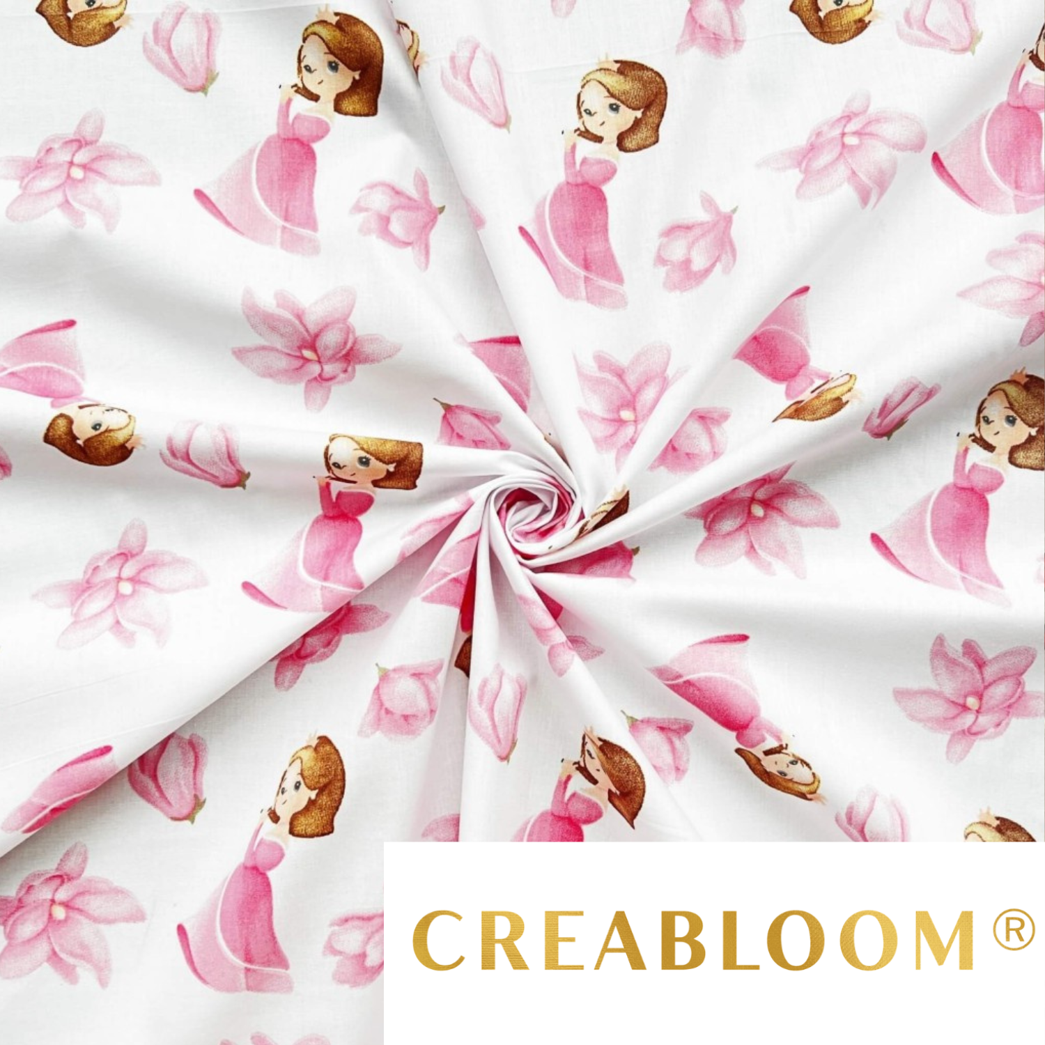 Tissu Coton Motif Princesse