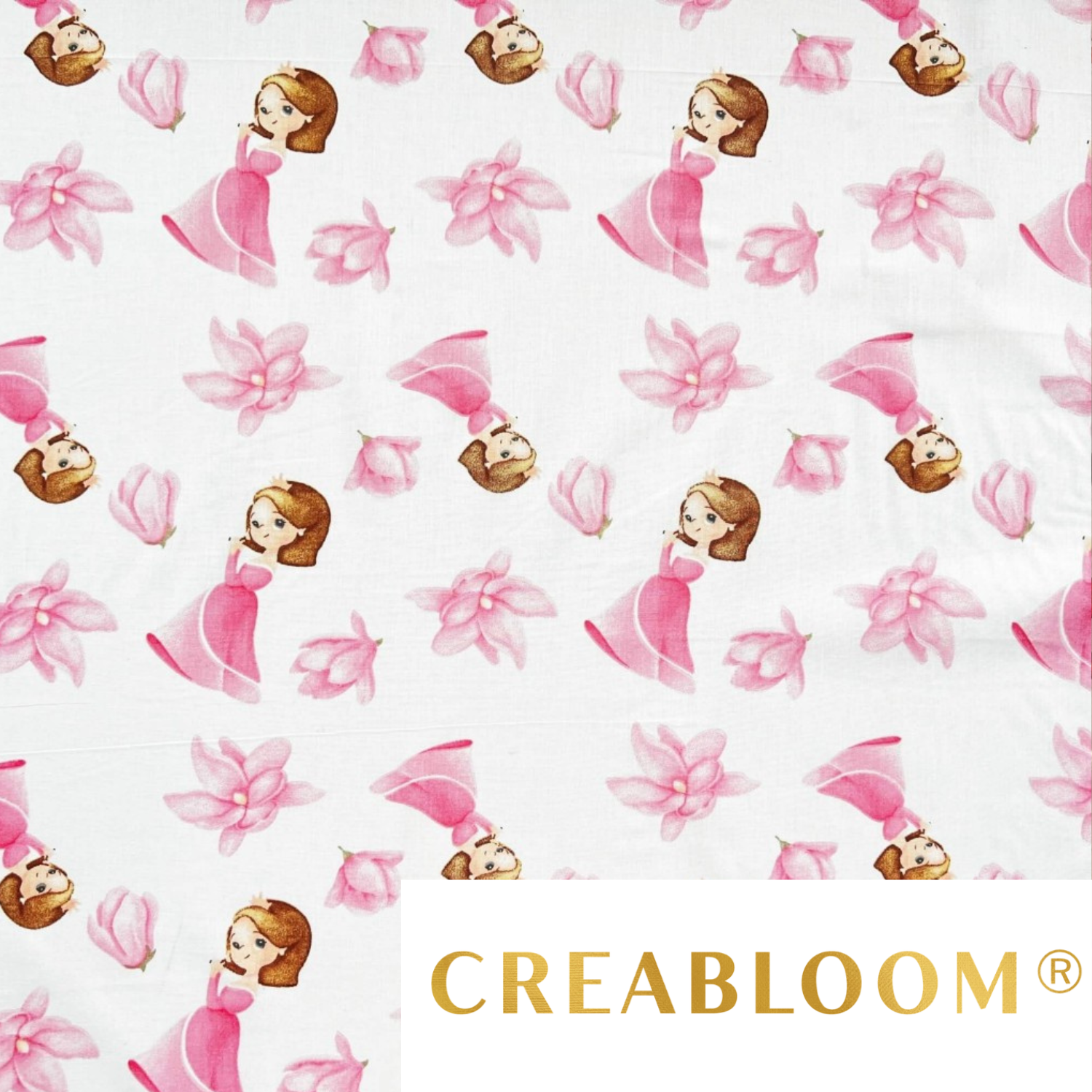 Tissu Coton Motif Princesse