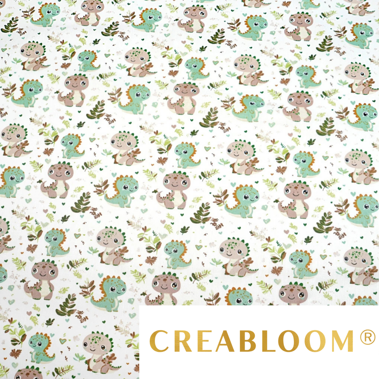 Tissu coton Motif dinosaures