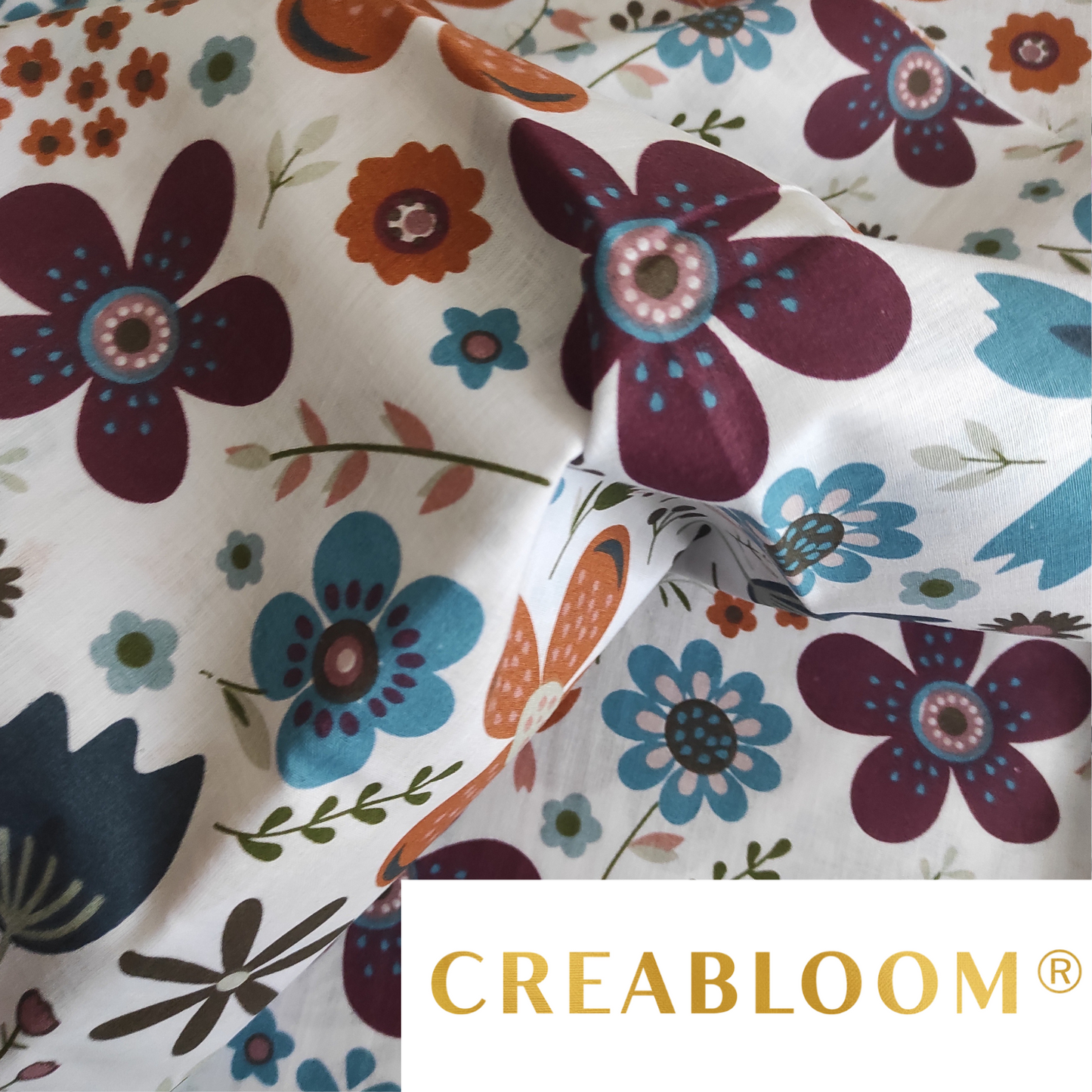 Tissu Coton Motif Fleurs