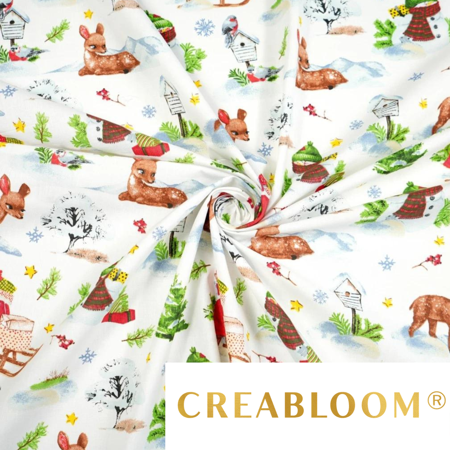 Tissu Coton Motif Noël