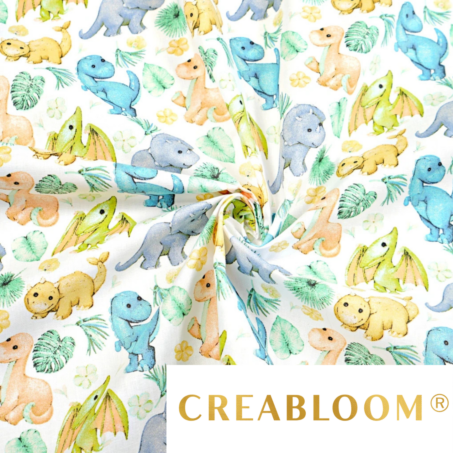 Tissu coton Motif dinosaures