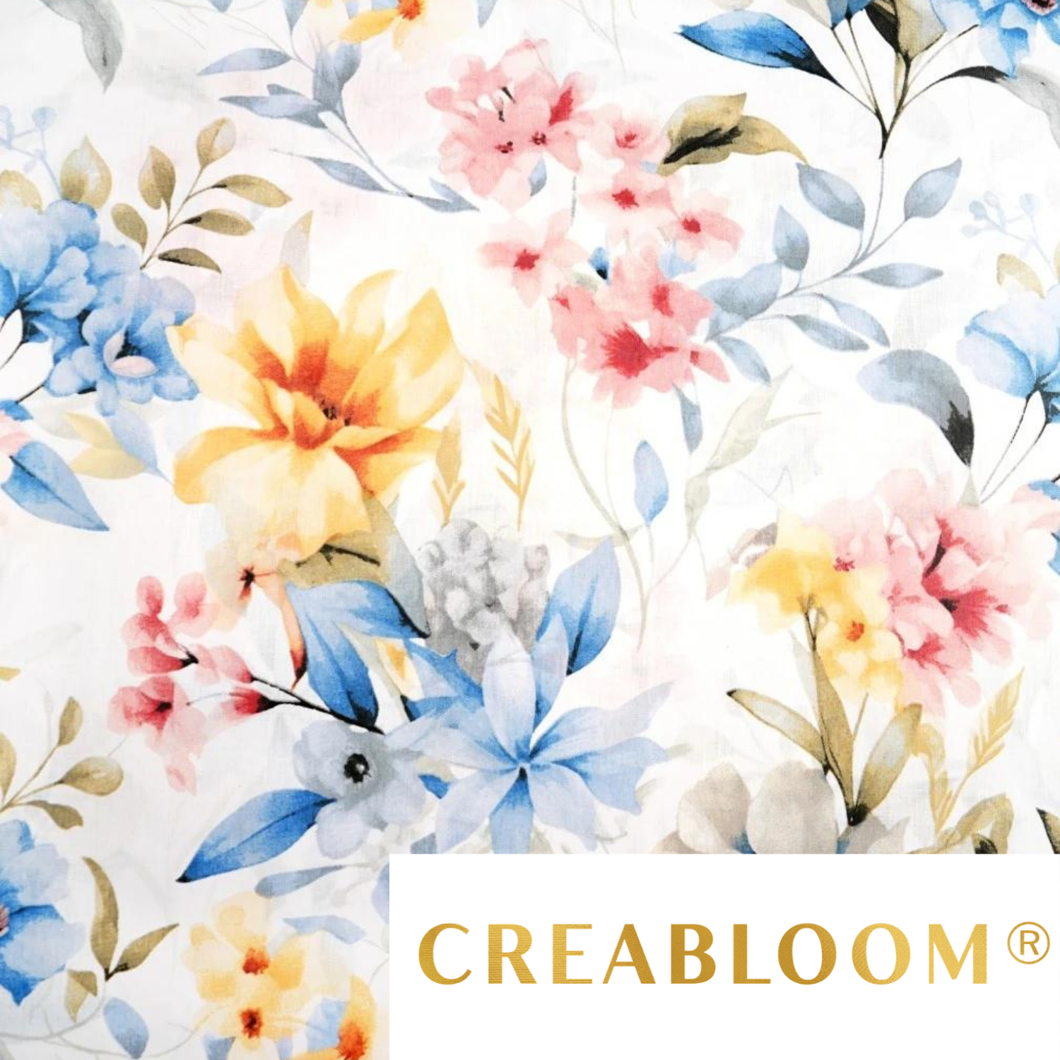 Tissu Coton Imprimé Grandes Fleurs