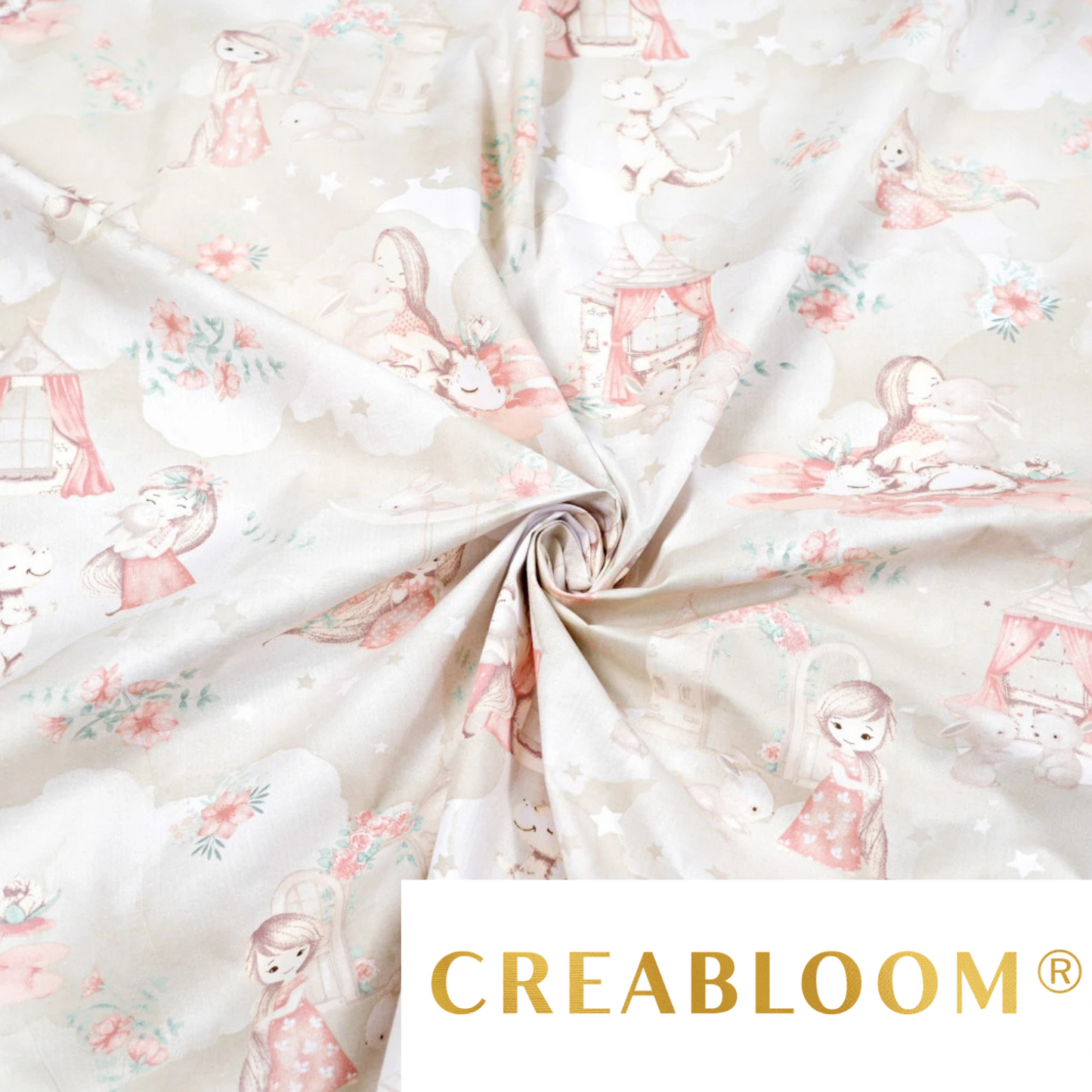 Tissu coton Motif princesse