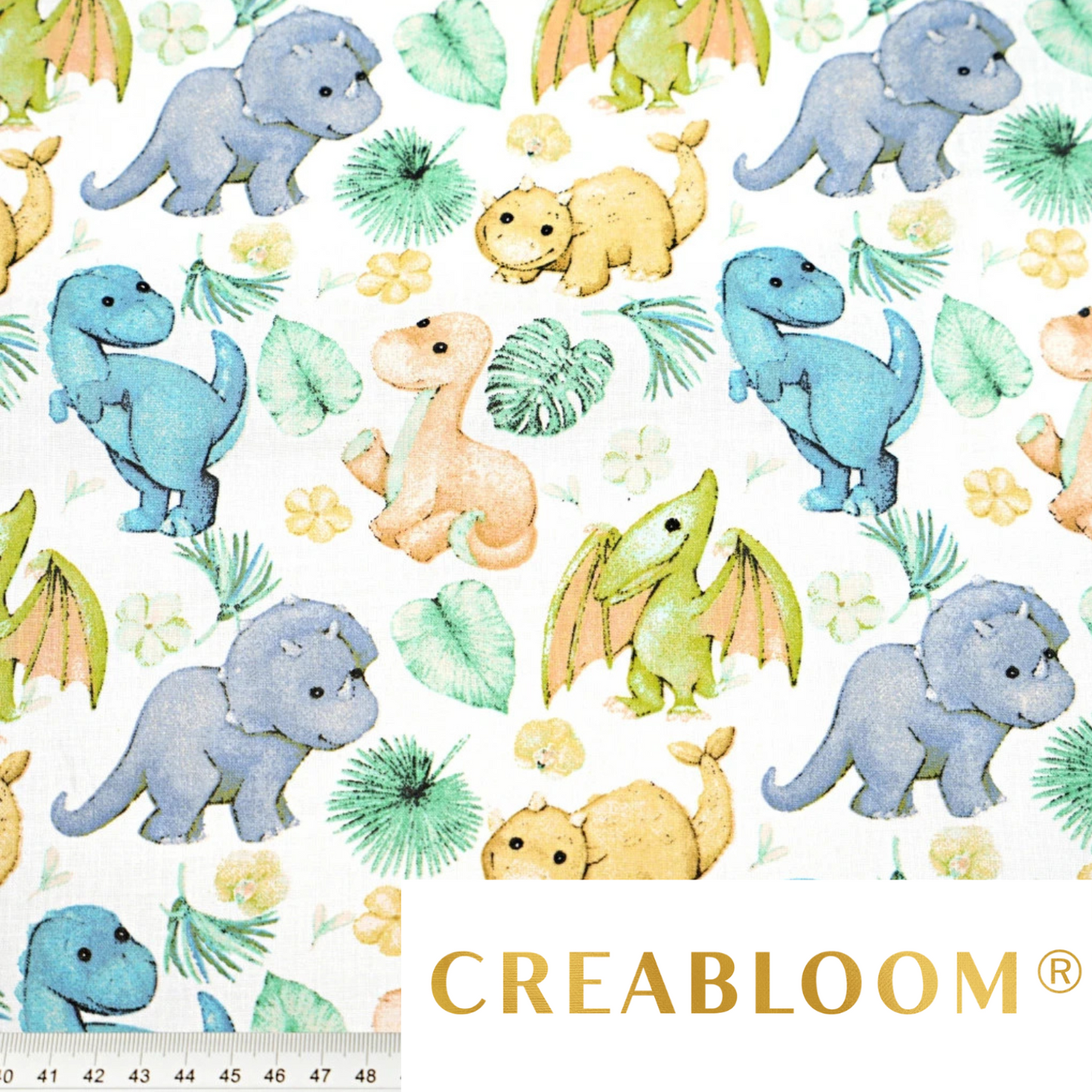 Tissu coton Motif dinosaures