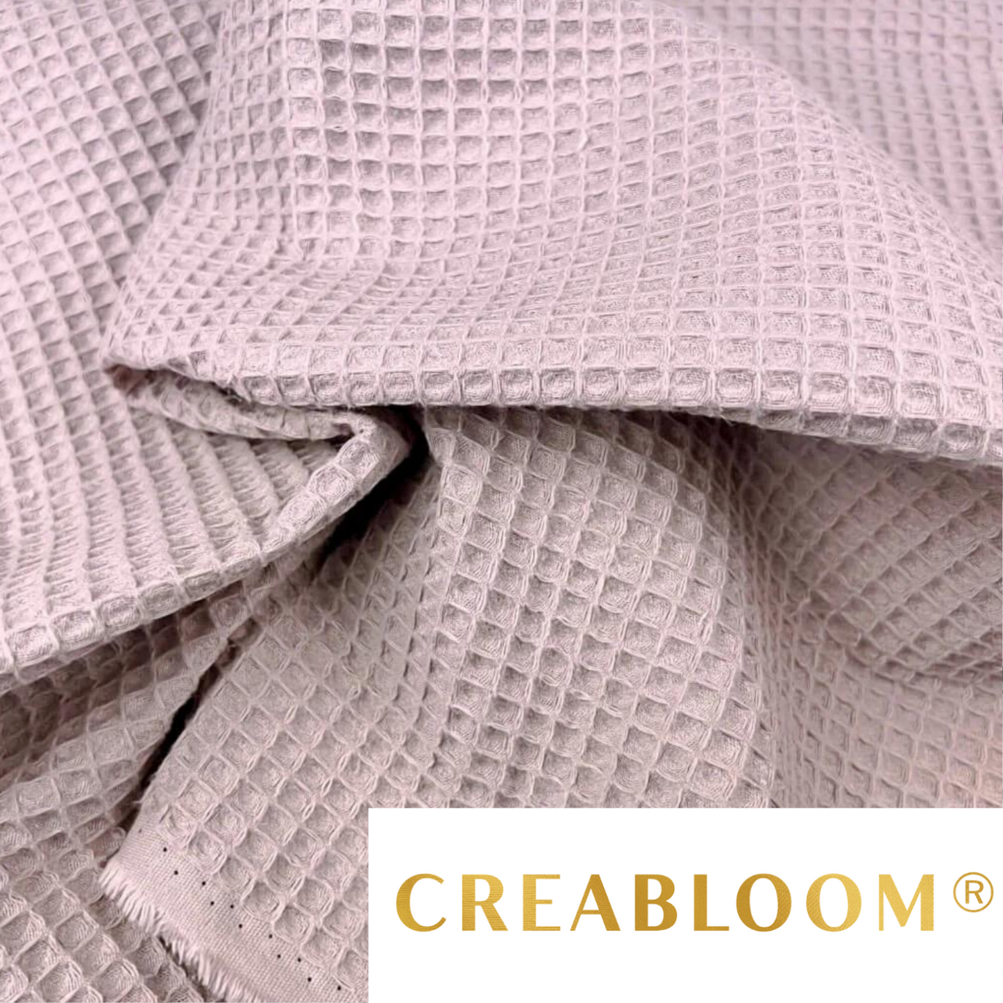 Tissu Nid d'abeille - Piqué Gaufré vieux rose foncé