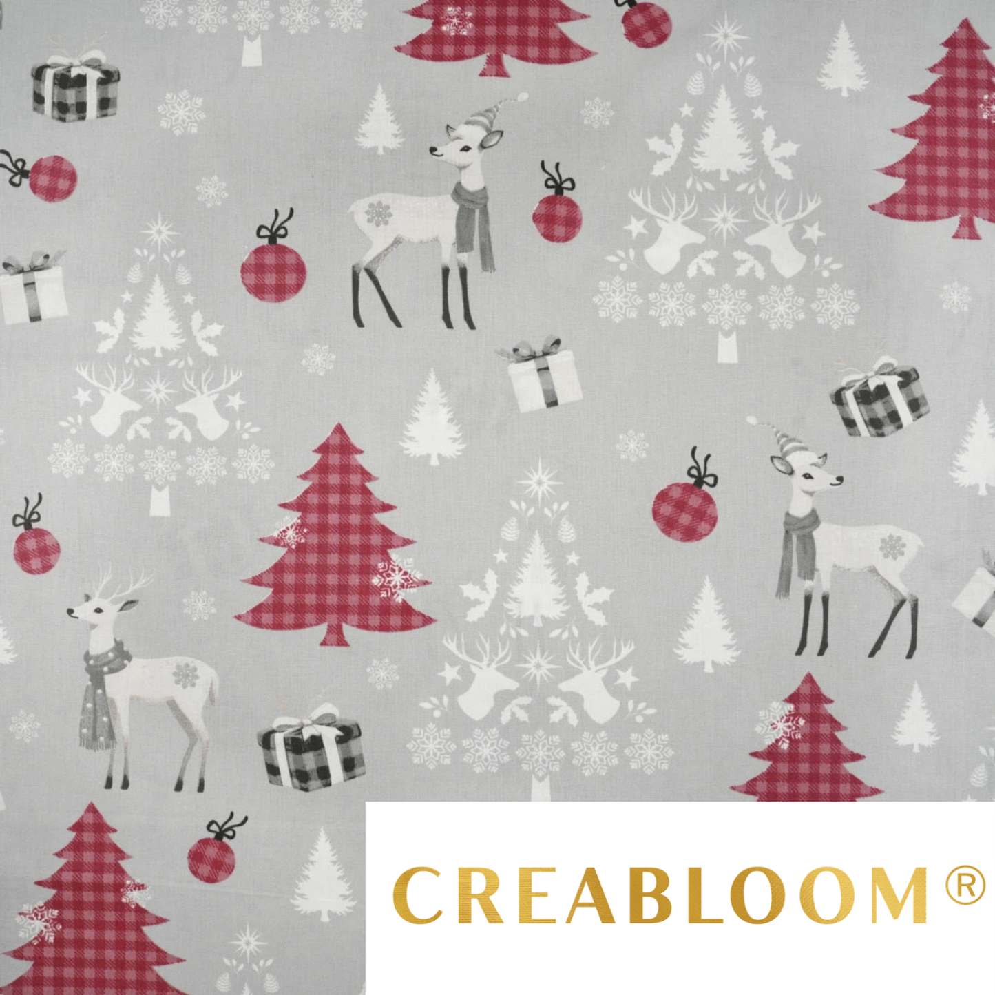 Baumwollstoff mit Weihnachtsmuster