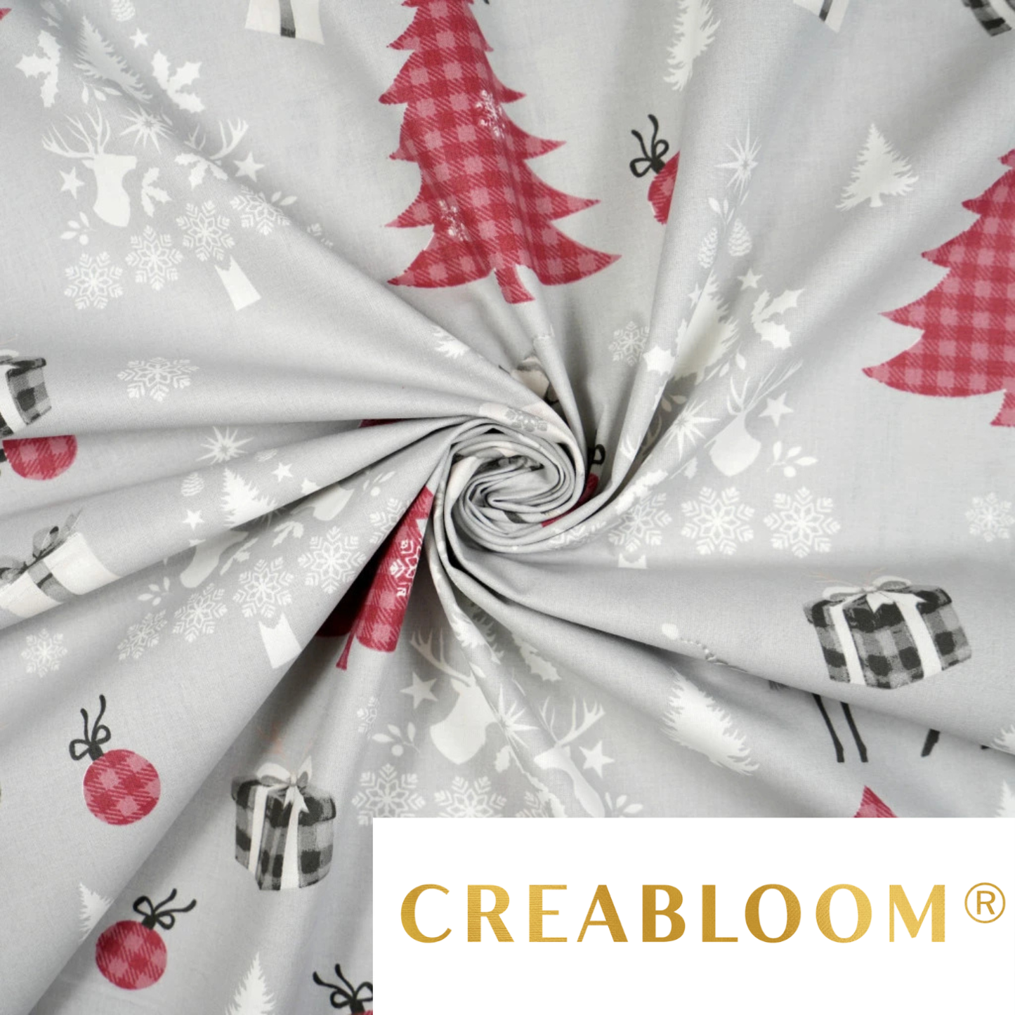 Baumwollstoff mit Weihnachtsmuster