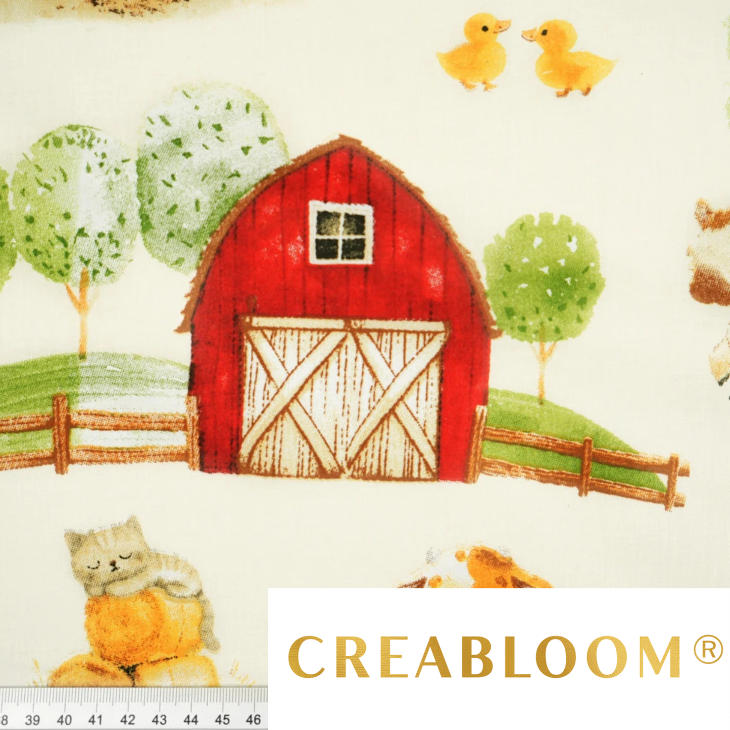 Tissu coton Motif ferme