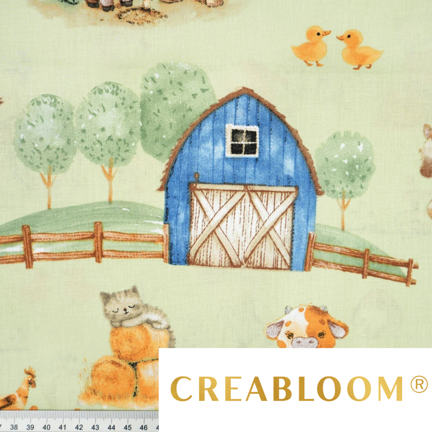 Tissu coton Motif ferme