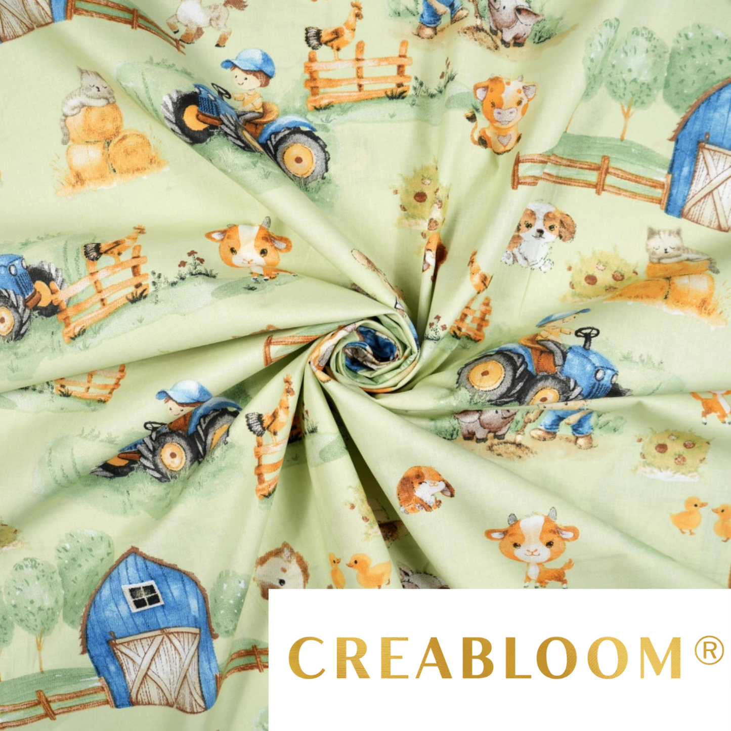 Tissu coton Motif ferme