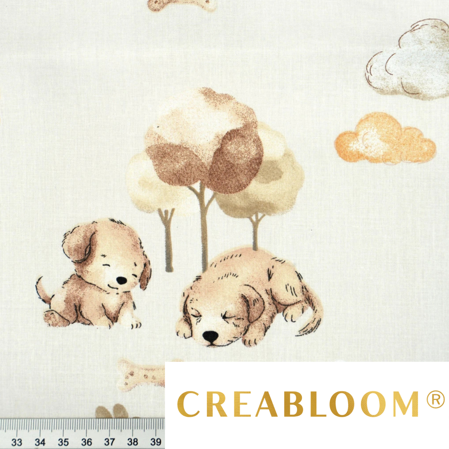 Tissu coton Motif chiens