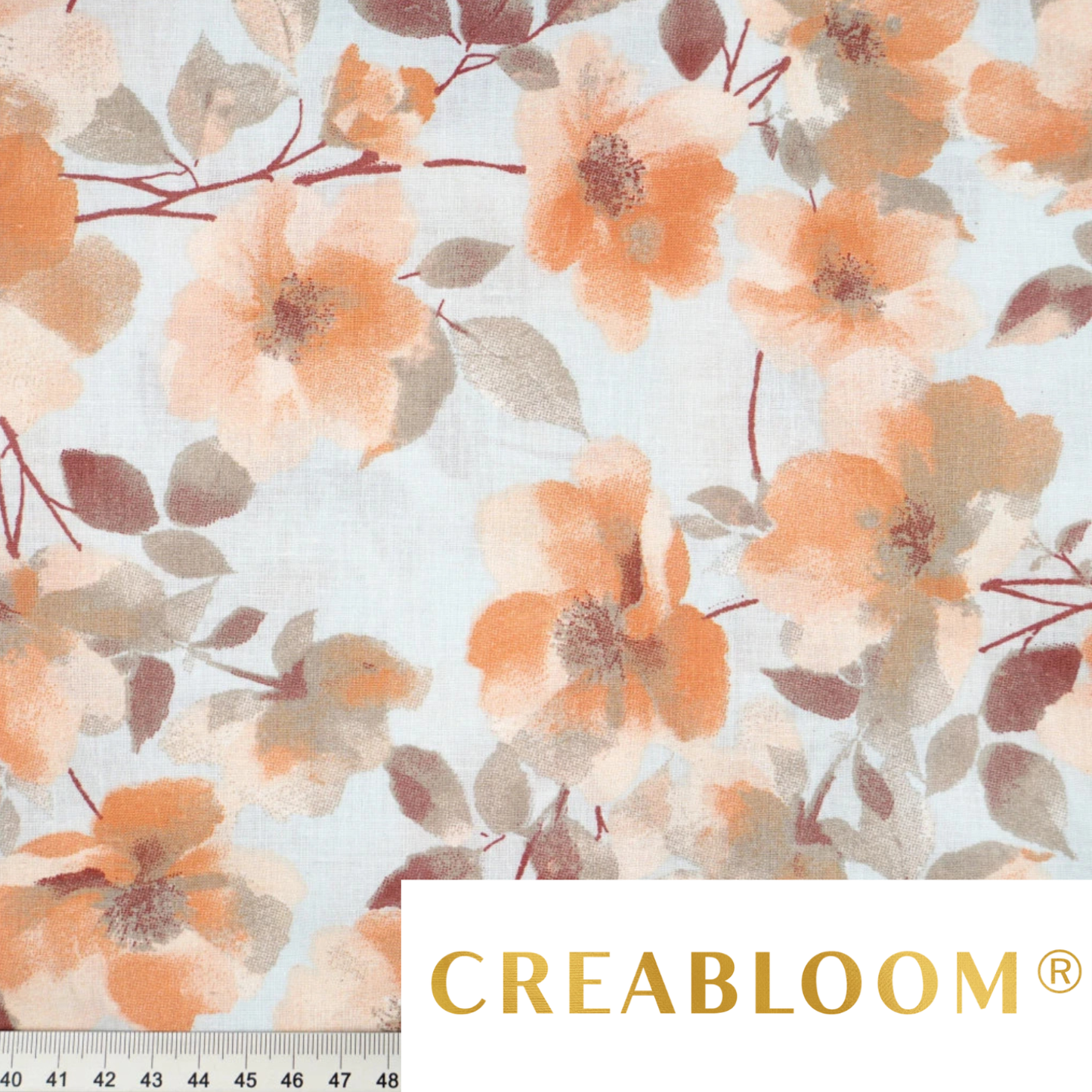 Tela de algodón con estampado floral