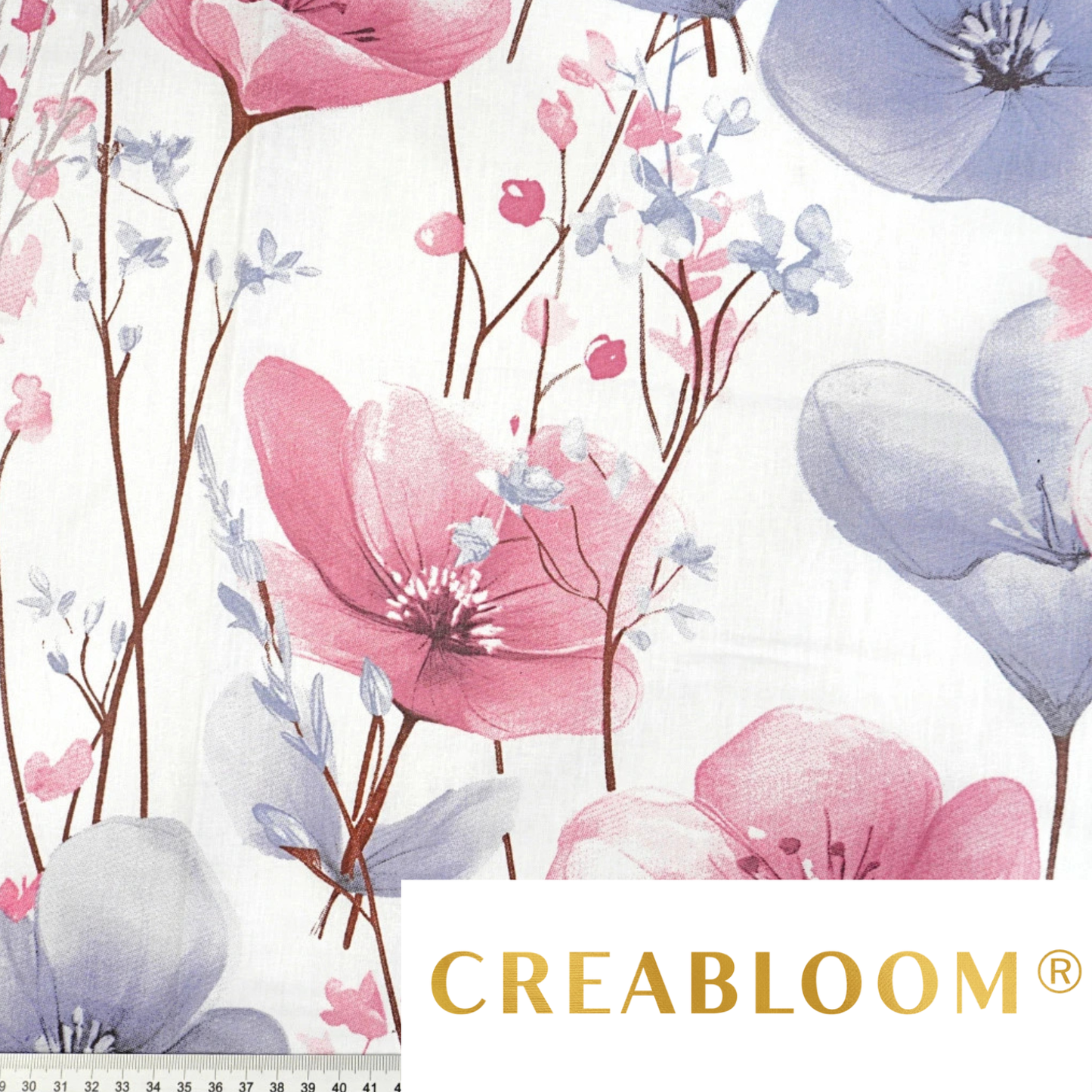 Tissu coton imprimé grandes fleurs