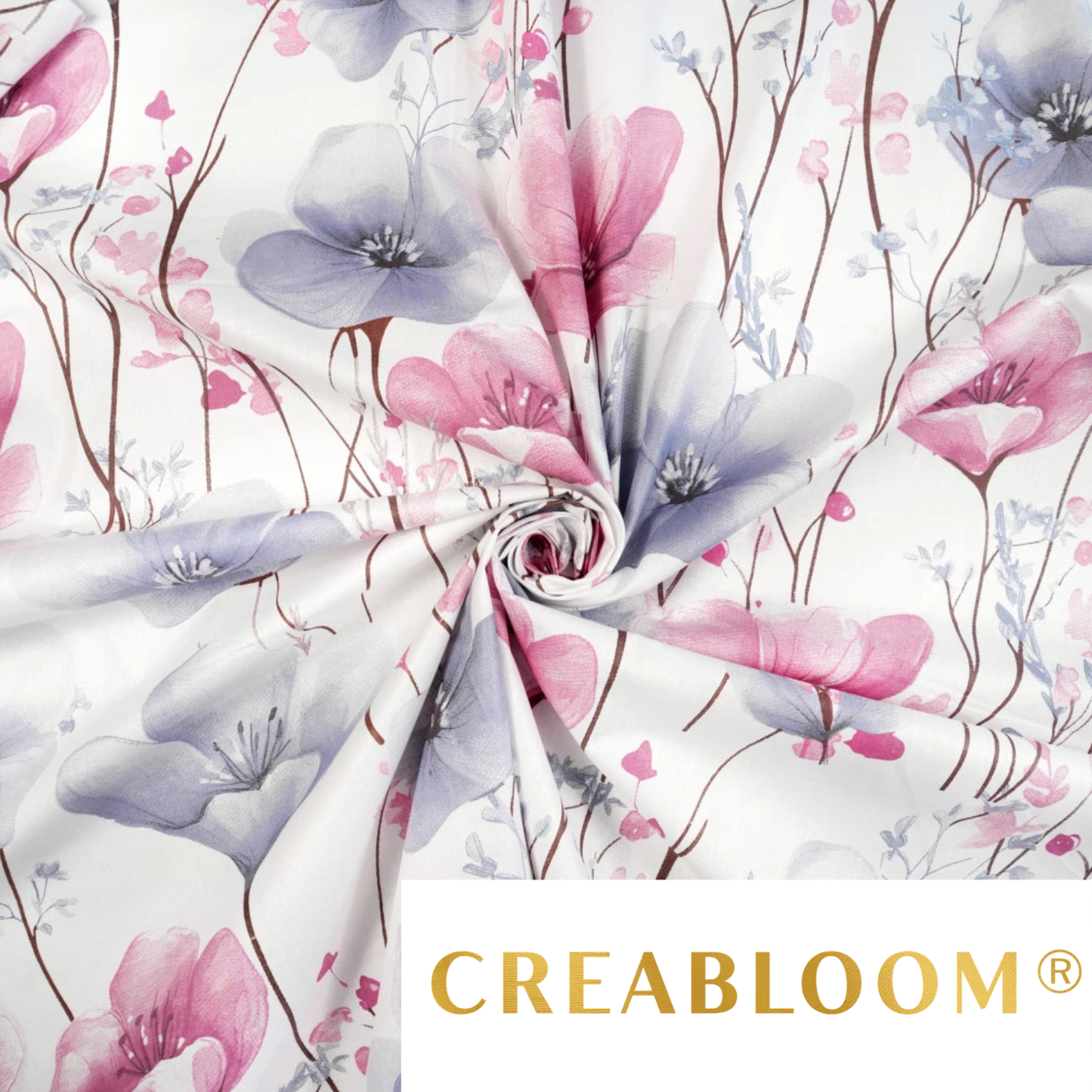 Tissu coton imprimé grandes fleurs