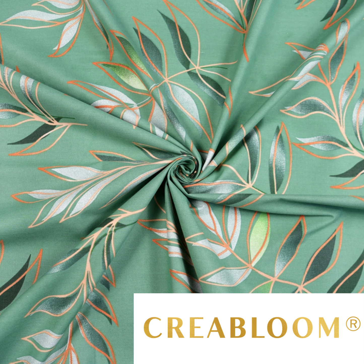 Tissu coton Motif grandes plantes