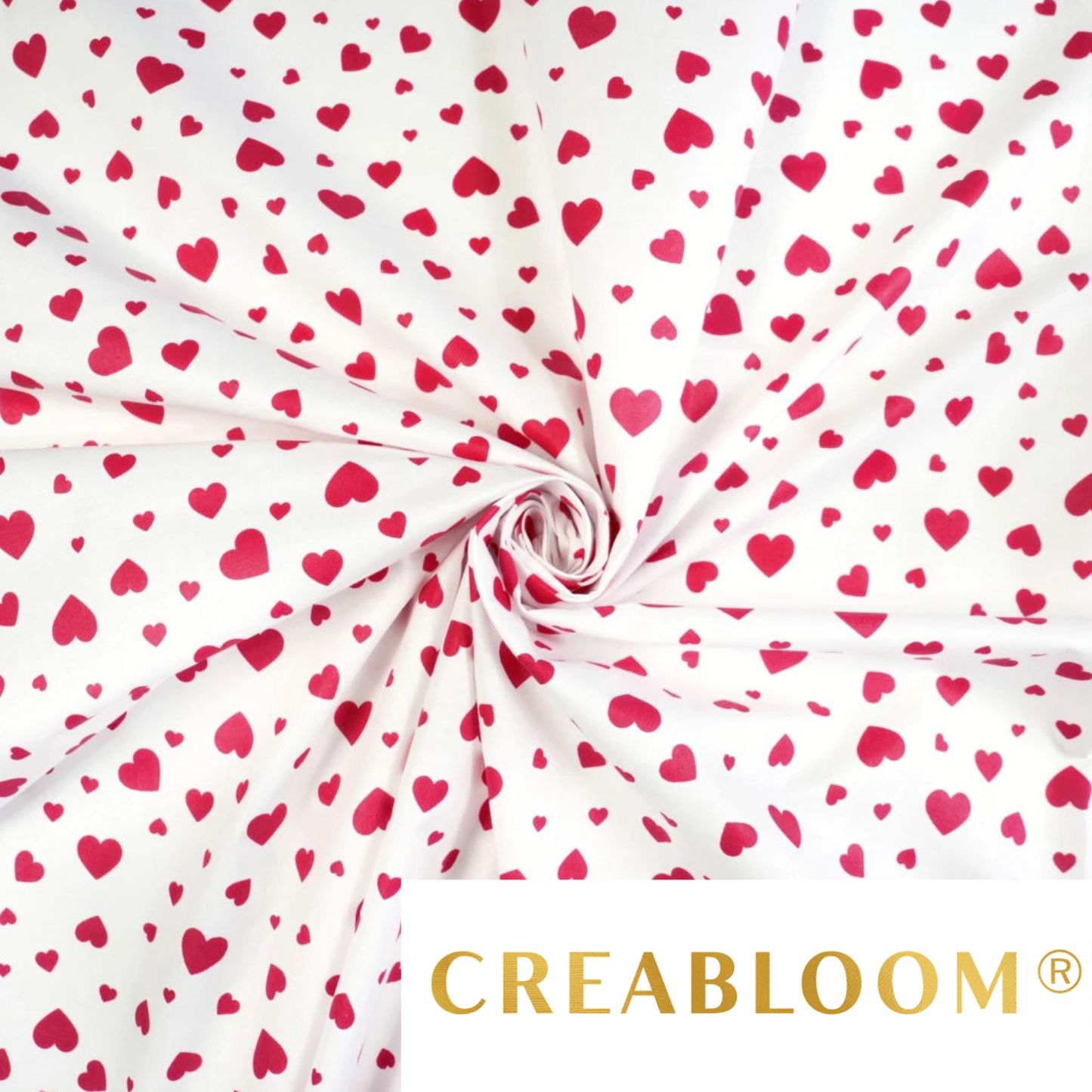 Tissu coton Motif coeurs