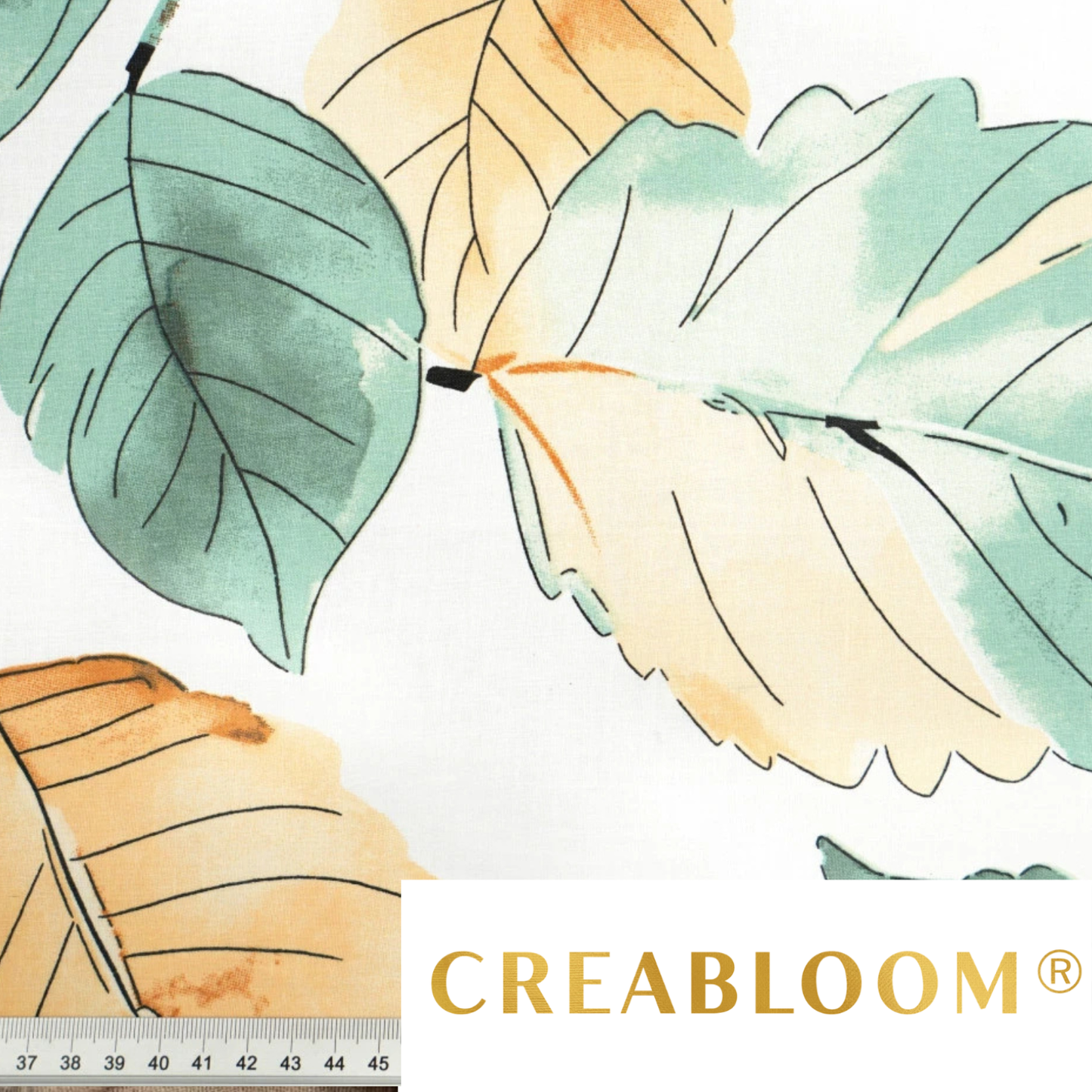 Tissu coton Motif grandes plantes