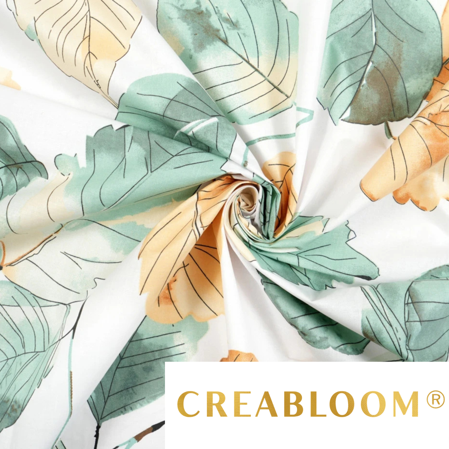 Tissu coton Motif grandes plantes