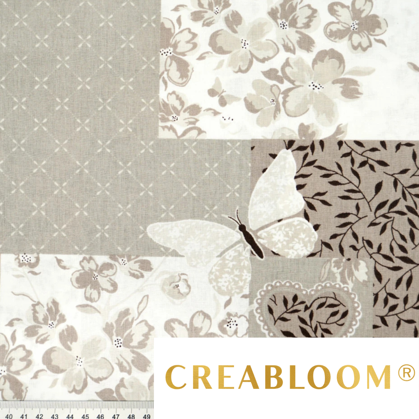 Tissu coton imprimé patchwork