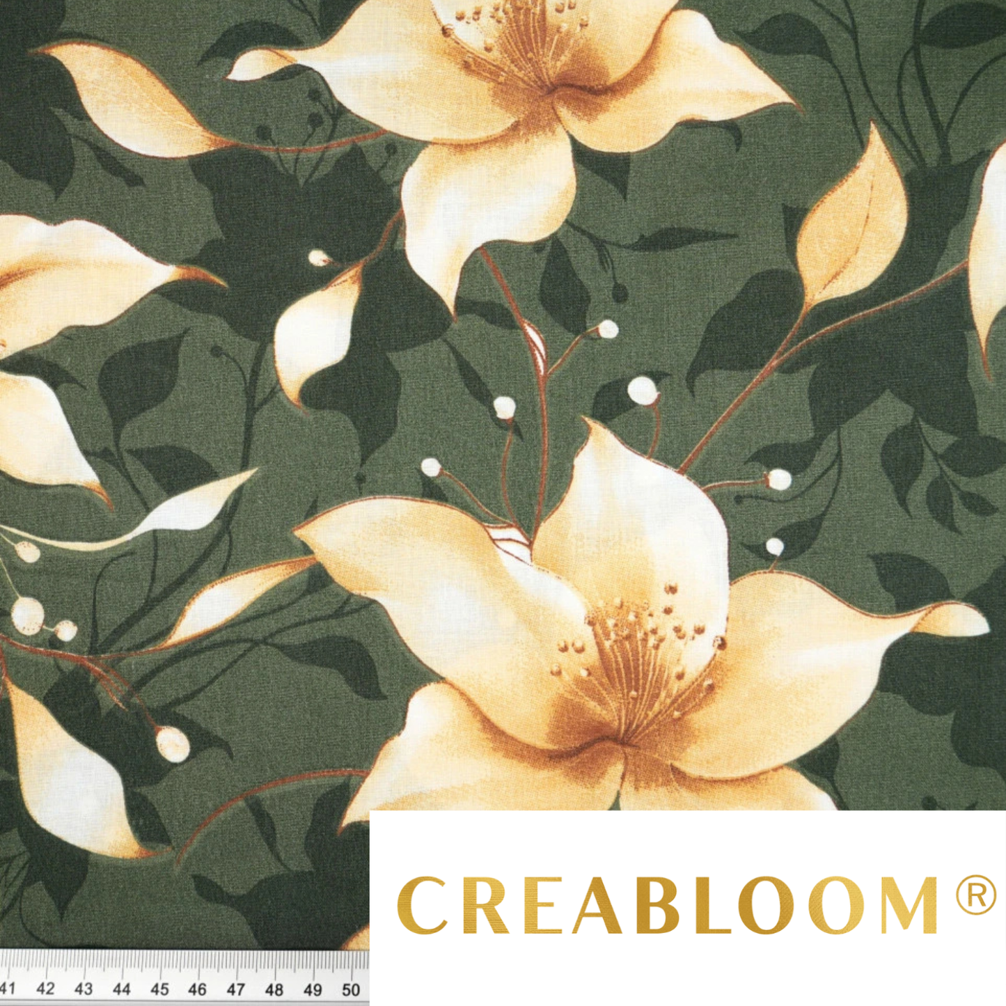 Tissu coton imprimé grandes fleurs