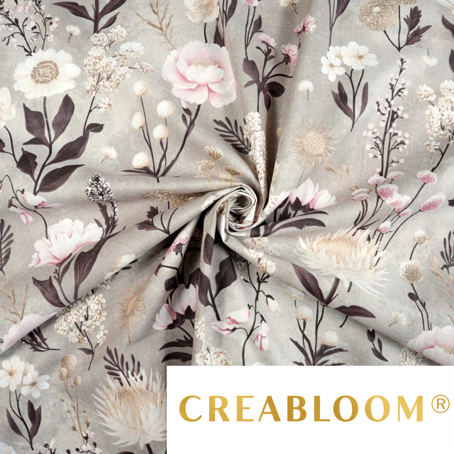 Tissu coton imprimé grandes fleurs