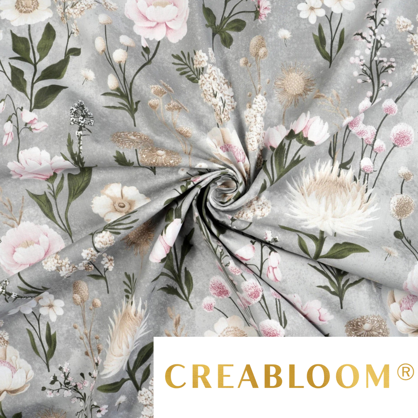 Tissu coton imprimé grandes fleurs