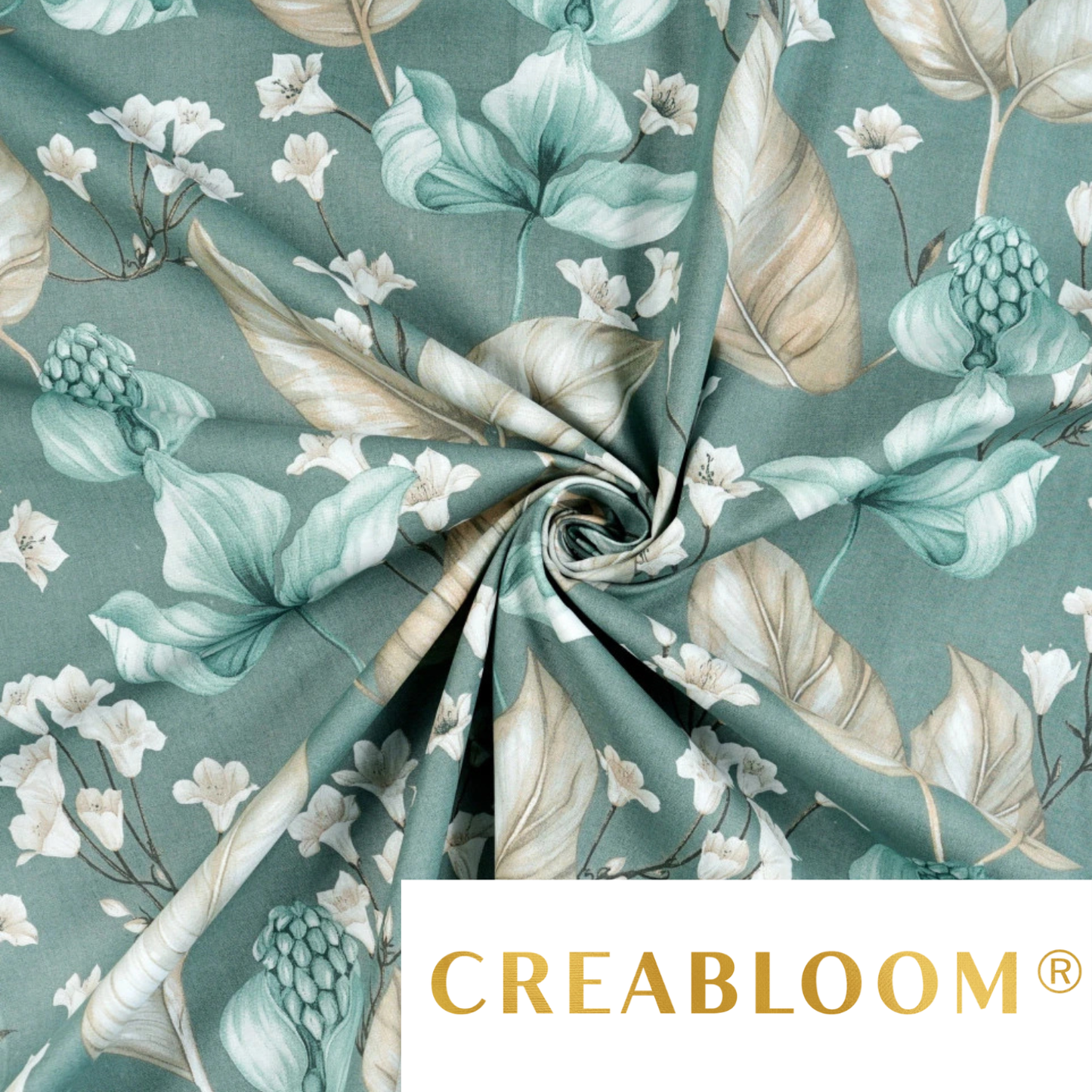 Tissu coton imprimé grandes fleurs