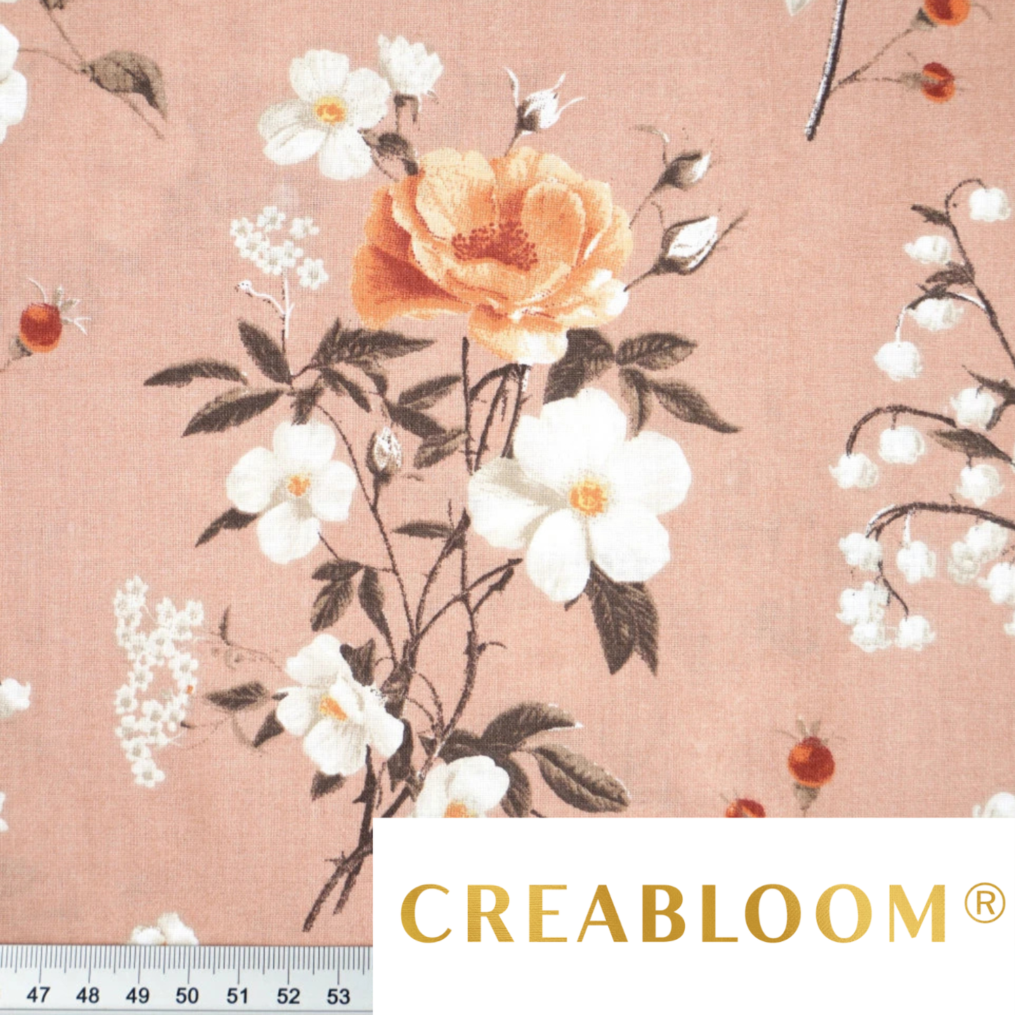 Tissu coton imprimé grandes fleurs