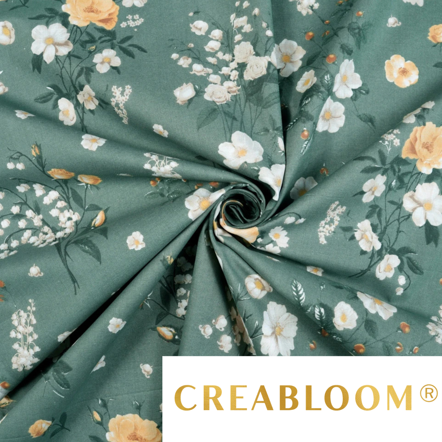 Tissu coton imprimé grandes fleurs