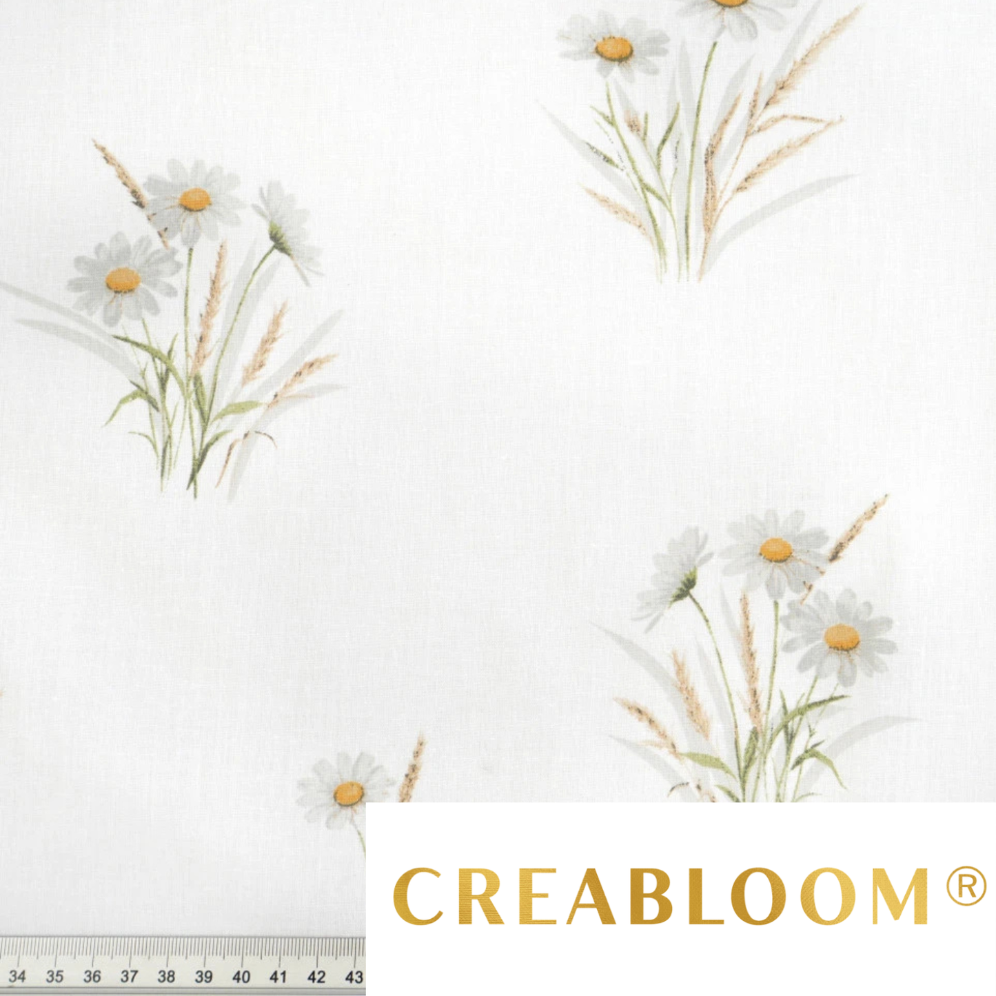 Baumwollstoff mit Blumendruck