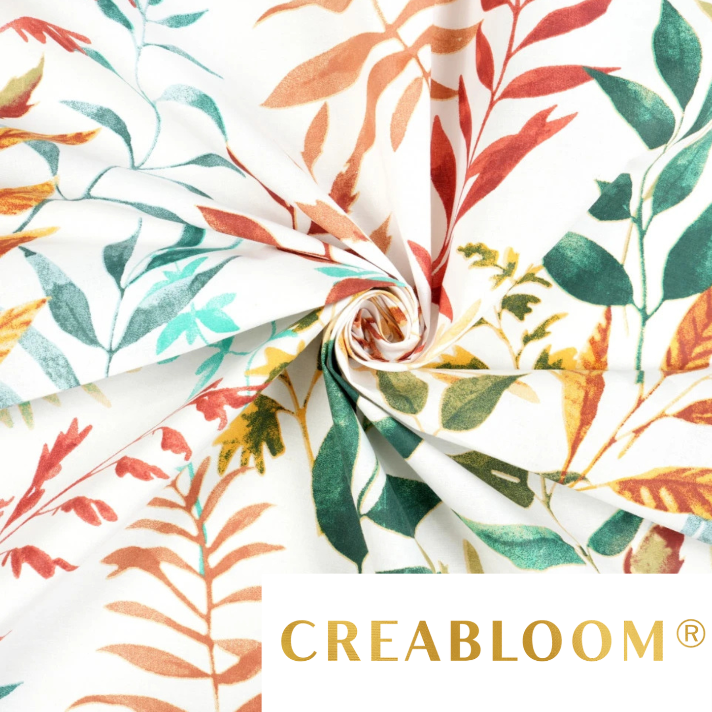 Baumwollstoff mit Blumendruck