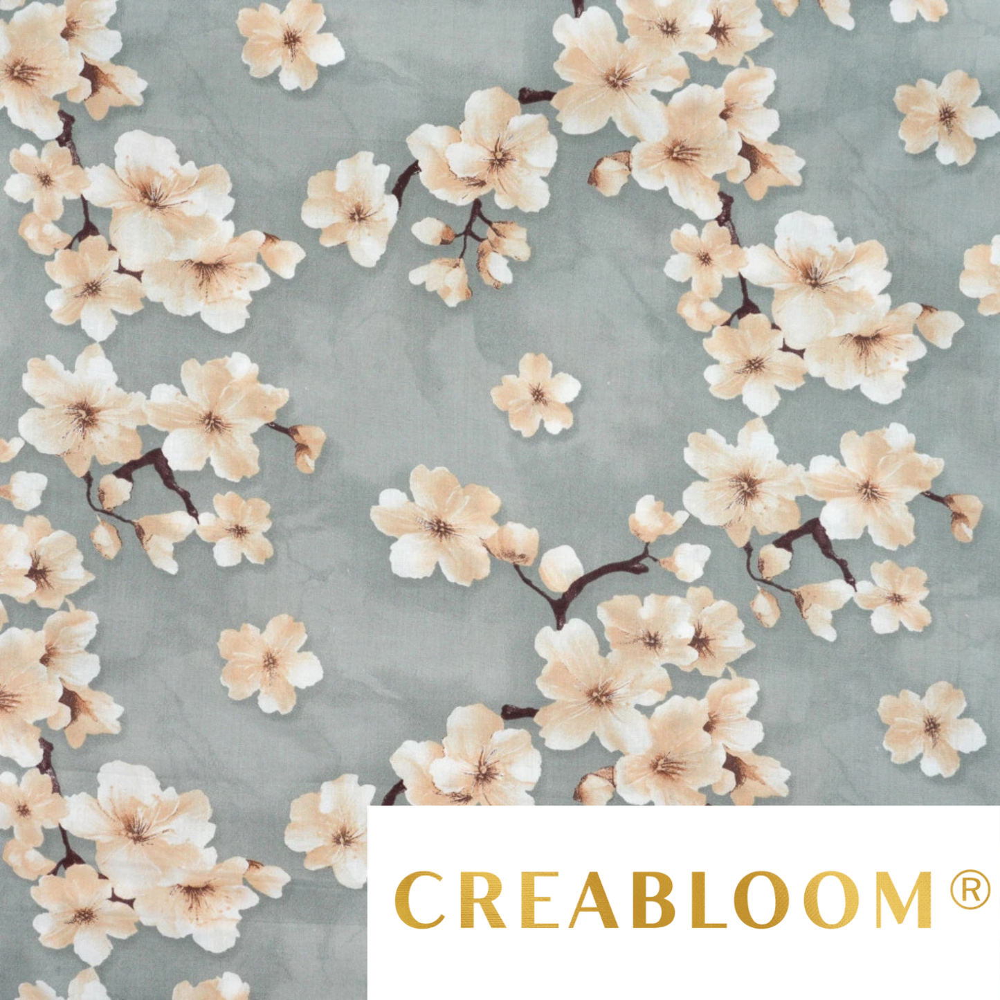 Tela de algodón con estampado floral