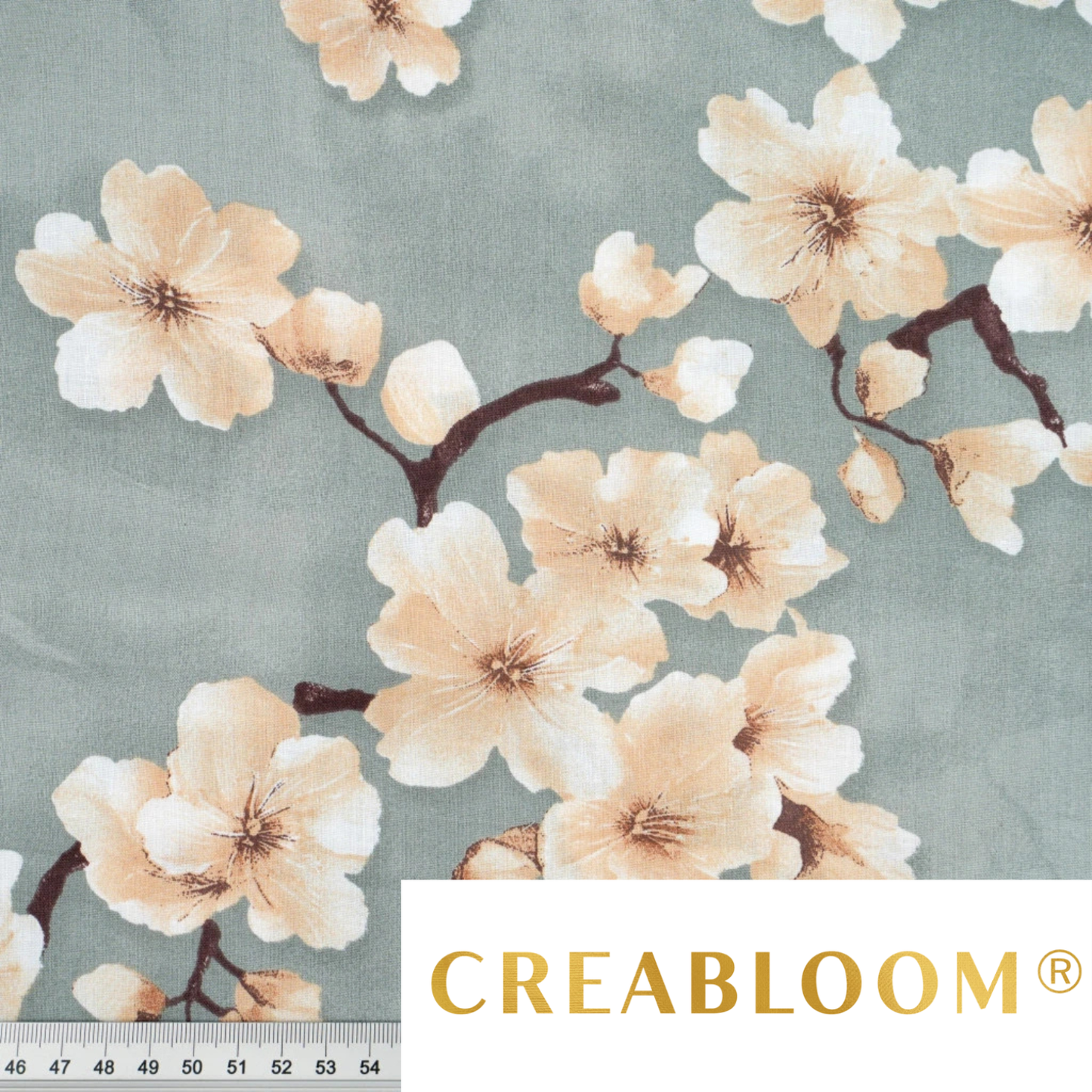 Tela de algodón con estampado floral
