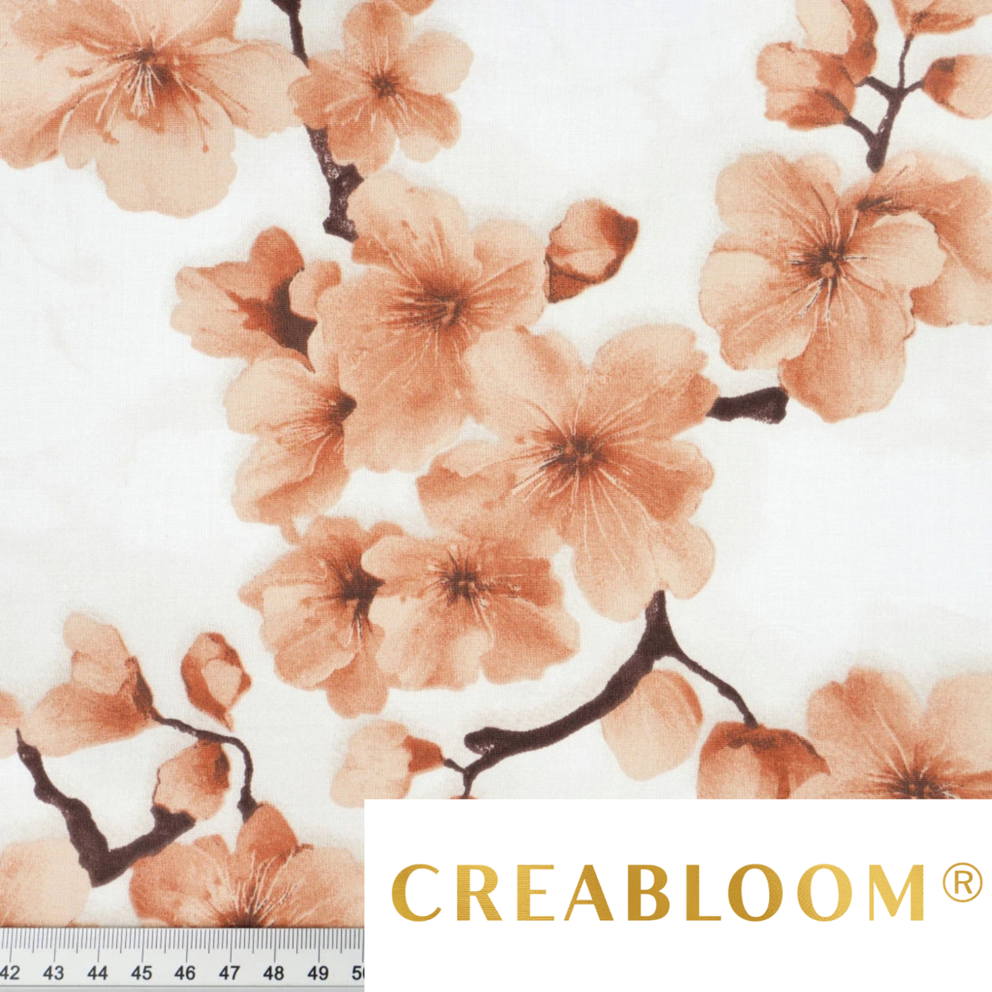 Tela de algodón con estampado floral